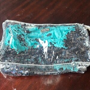 Packed Party Turquoise and Black Cosmetic Bag
